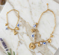 Collier charms et boules en céramique