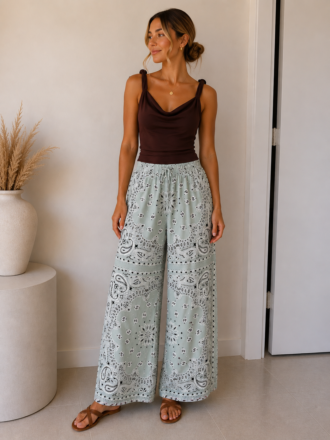 Pantalon imprimé bandana