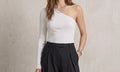 Top asymétrique blanc