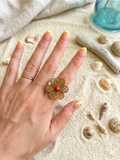 Bague ajustable  fleur