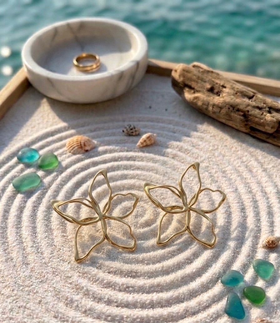 Boucles d’oreilles en forme de fleurs