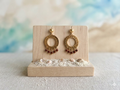 Boucles d’oreilles perle bordeaux